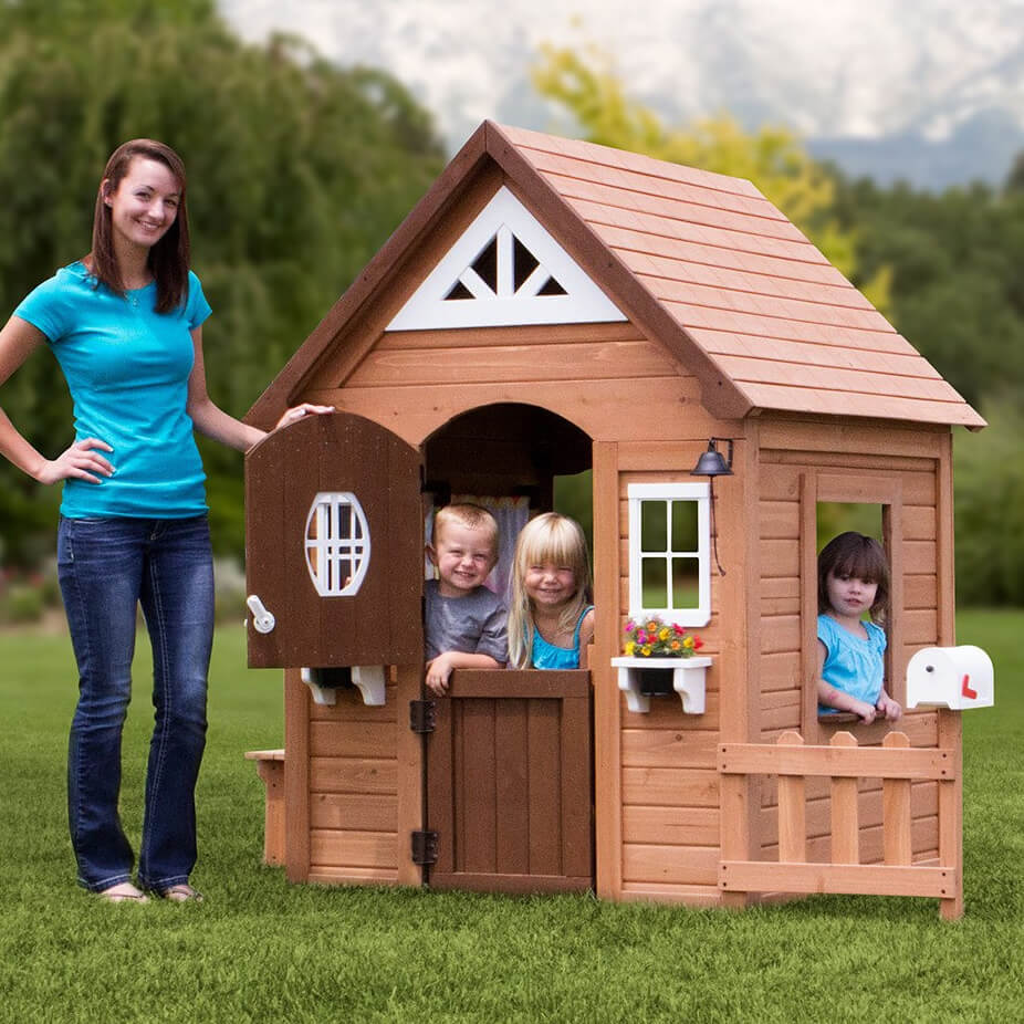 Backyard Discovery Aspen Playhouse With Free Safari Chalkboard Kit Backyard Discovery Aspen Playhouse With Free Safari Chalkboard Kit