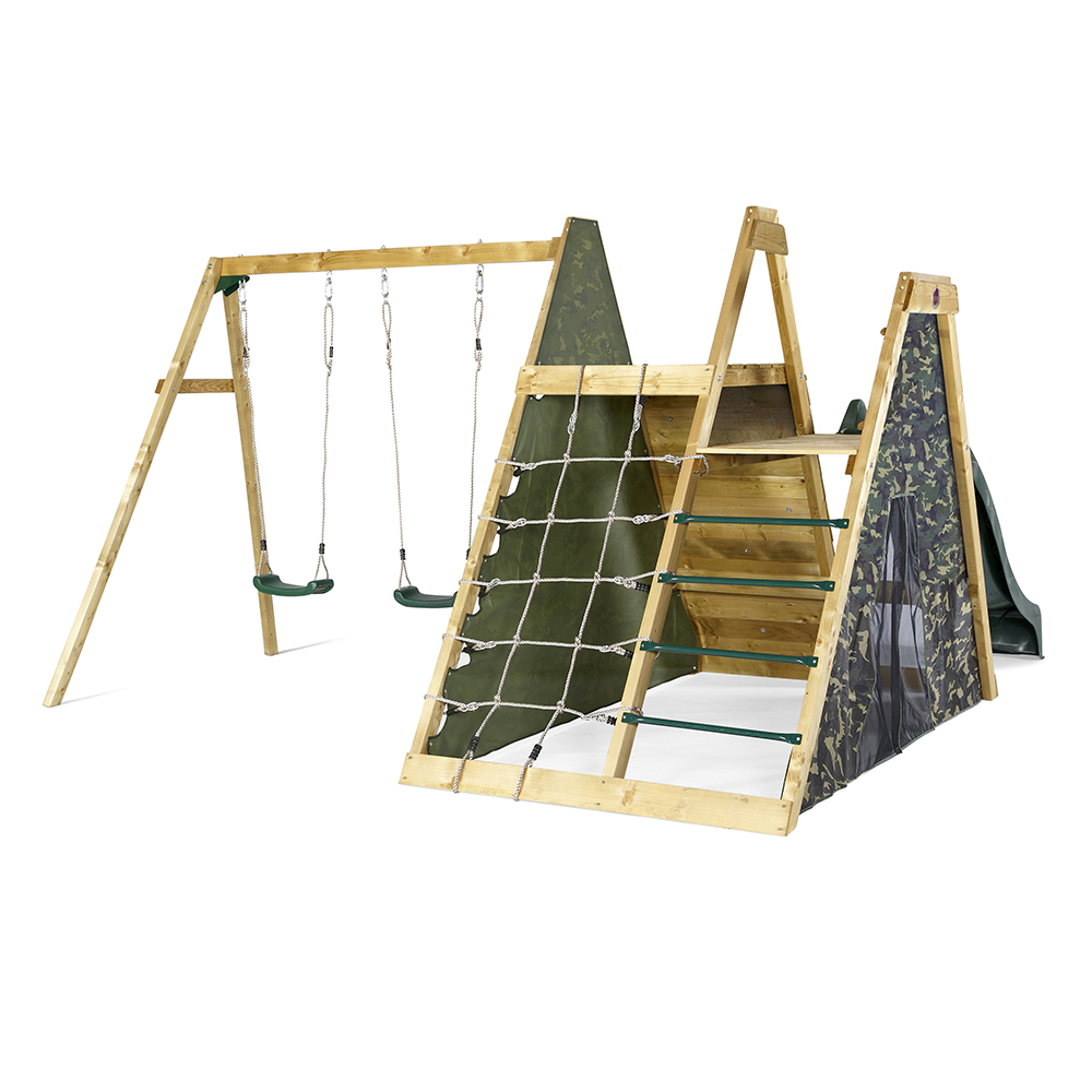 Plum Climbing Pyramid with Slide and Swings plus FREE Protektamats (pack of 2)