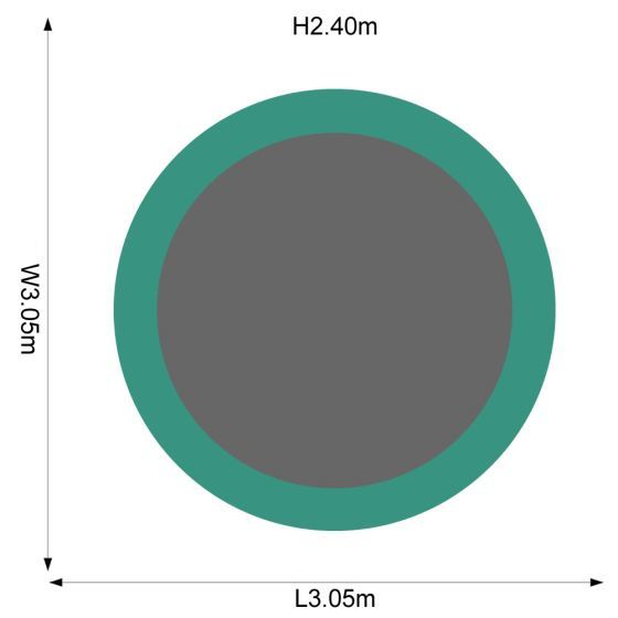 Plum SpaceZone II 10ft Trampoline with 3G Enclosure