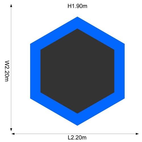 Plum Junior Jumper Trampoline - Blue and Green - 7ft 