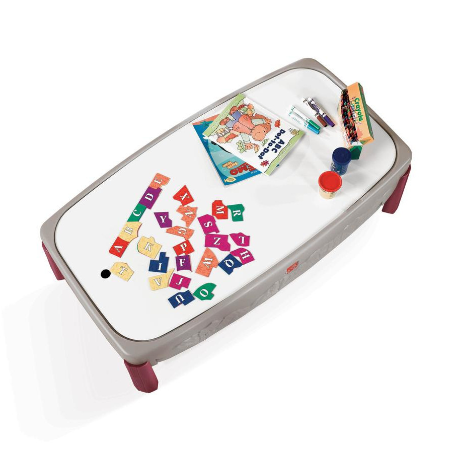 step2 deluxe canyon road train & track table with train set