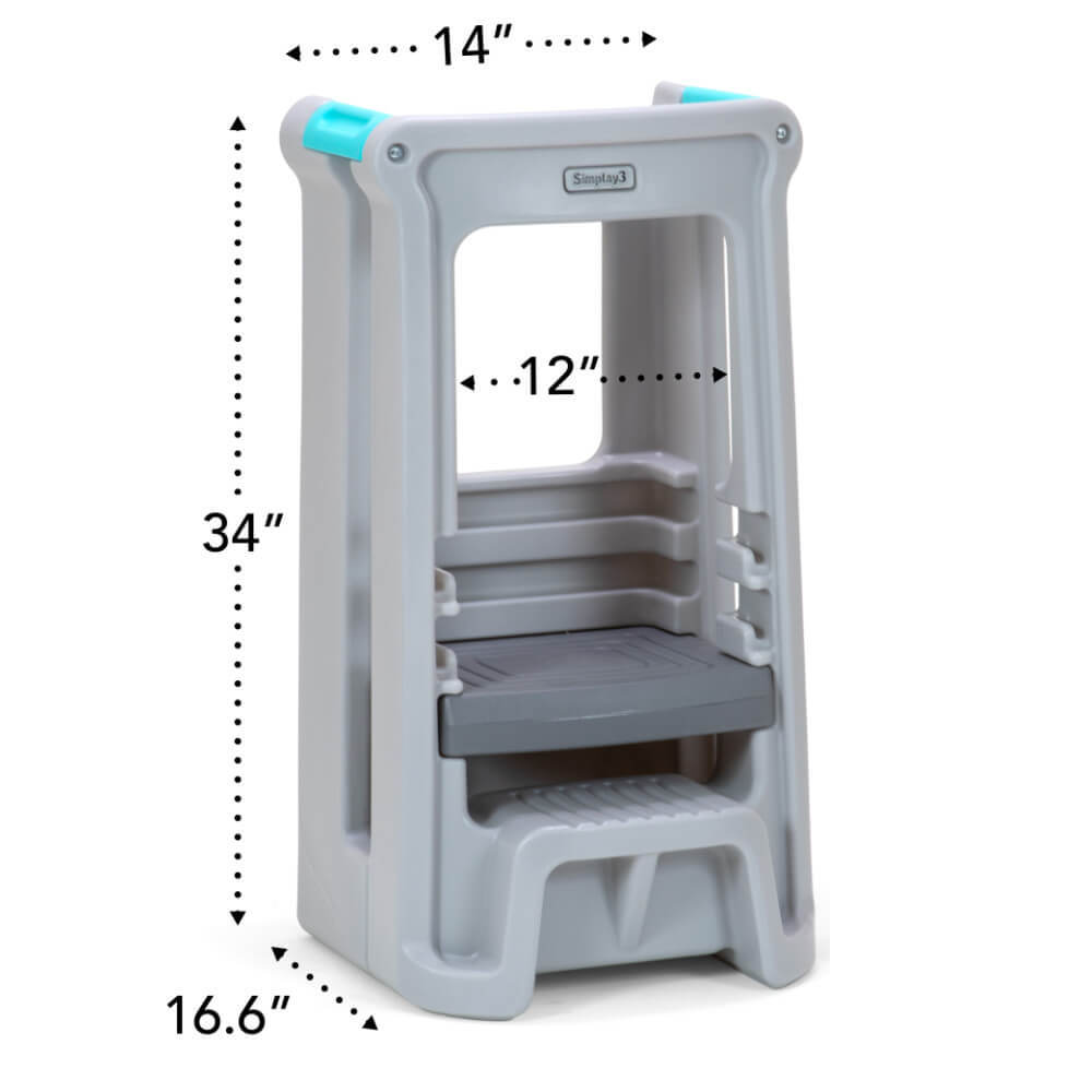 Simplay3 Toddler Tower Adjustable Stool - Grey