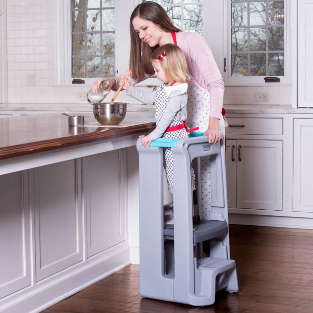 Simplay3 Toddler Tower Adjustable Stool - Grey