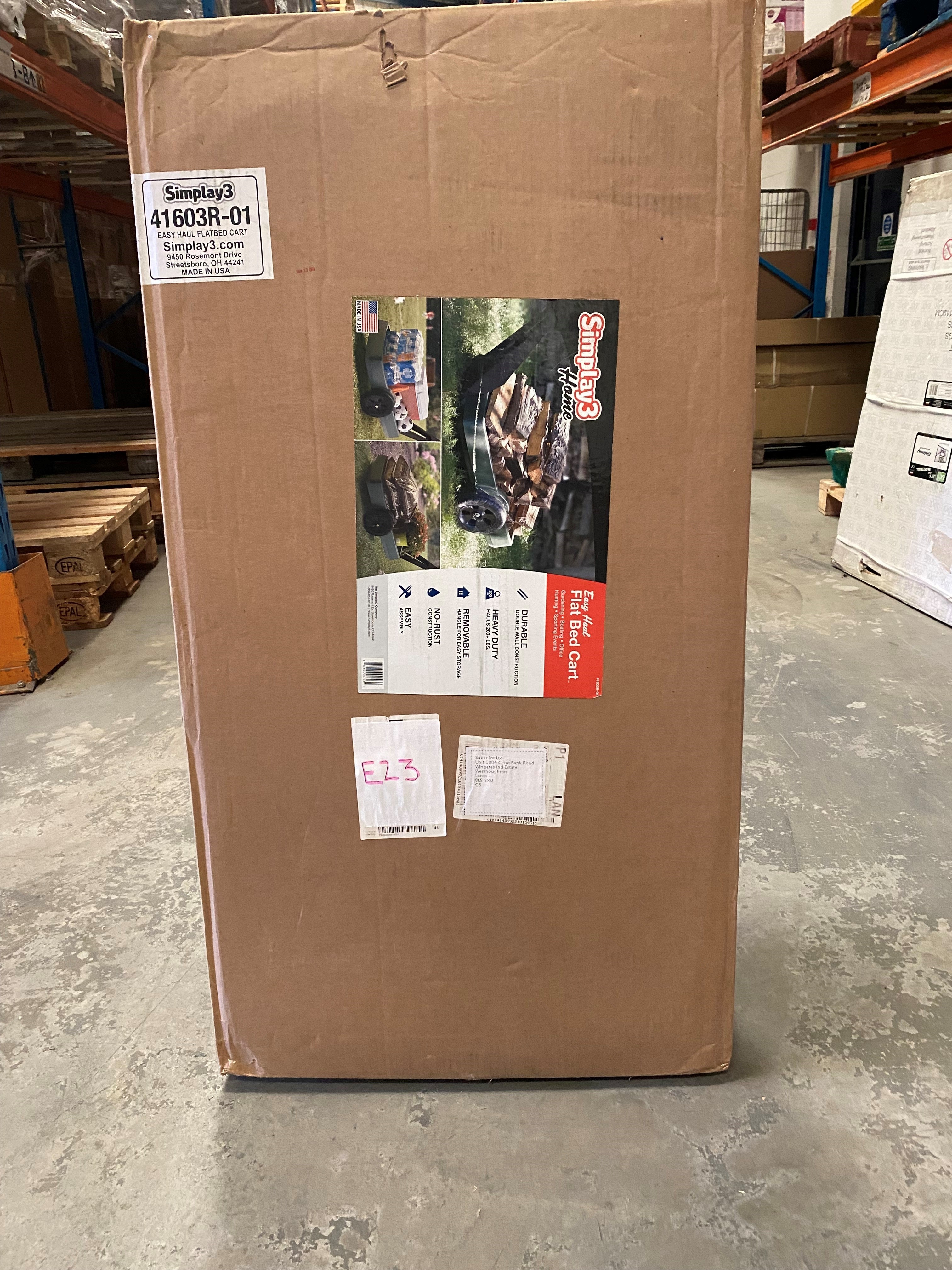 Simplay3 Easy Haul Flat Bed Cart -  Mail Order Return E23