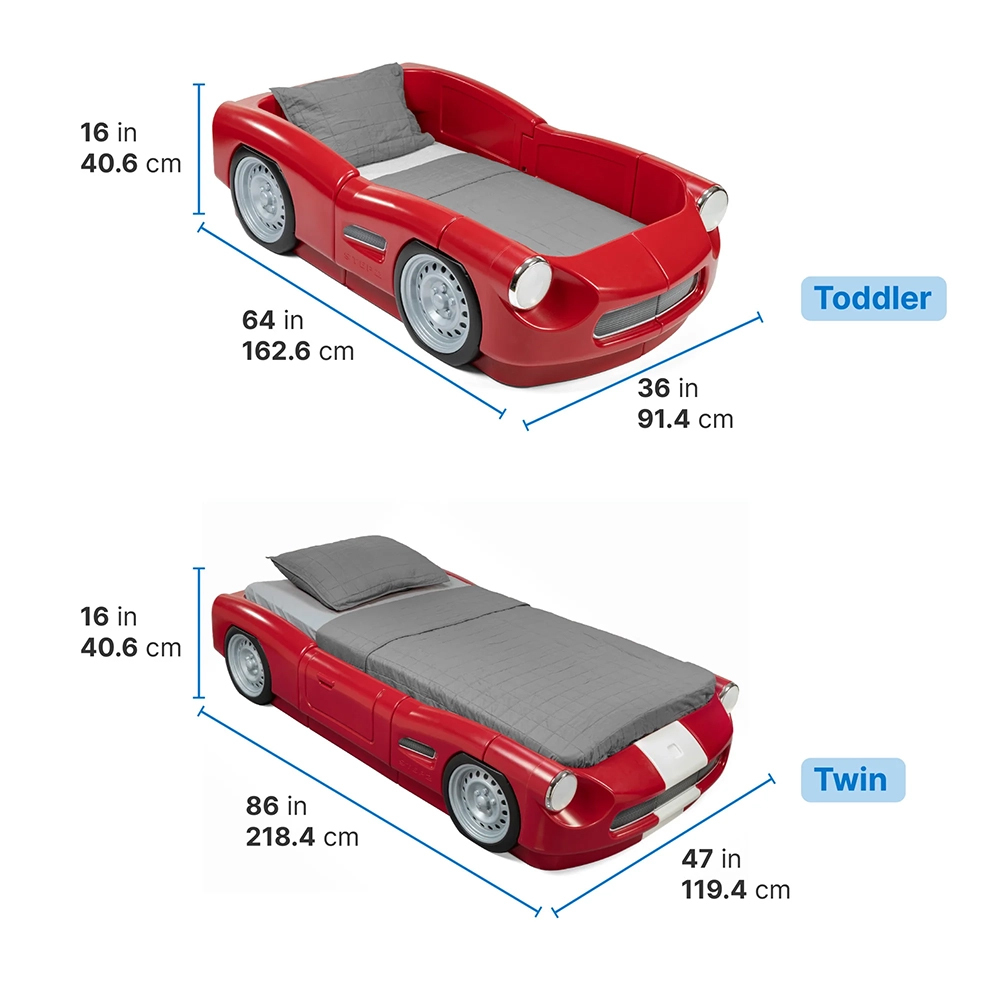 Step2 Roadster Toddler to Single Bed - Red