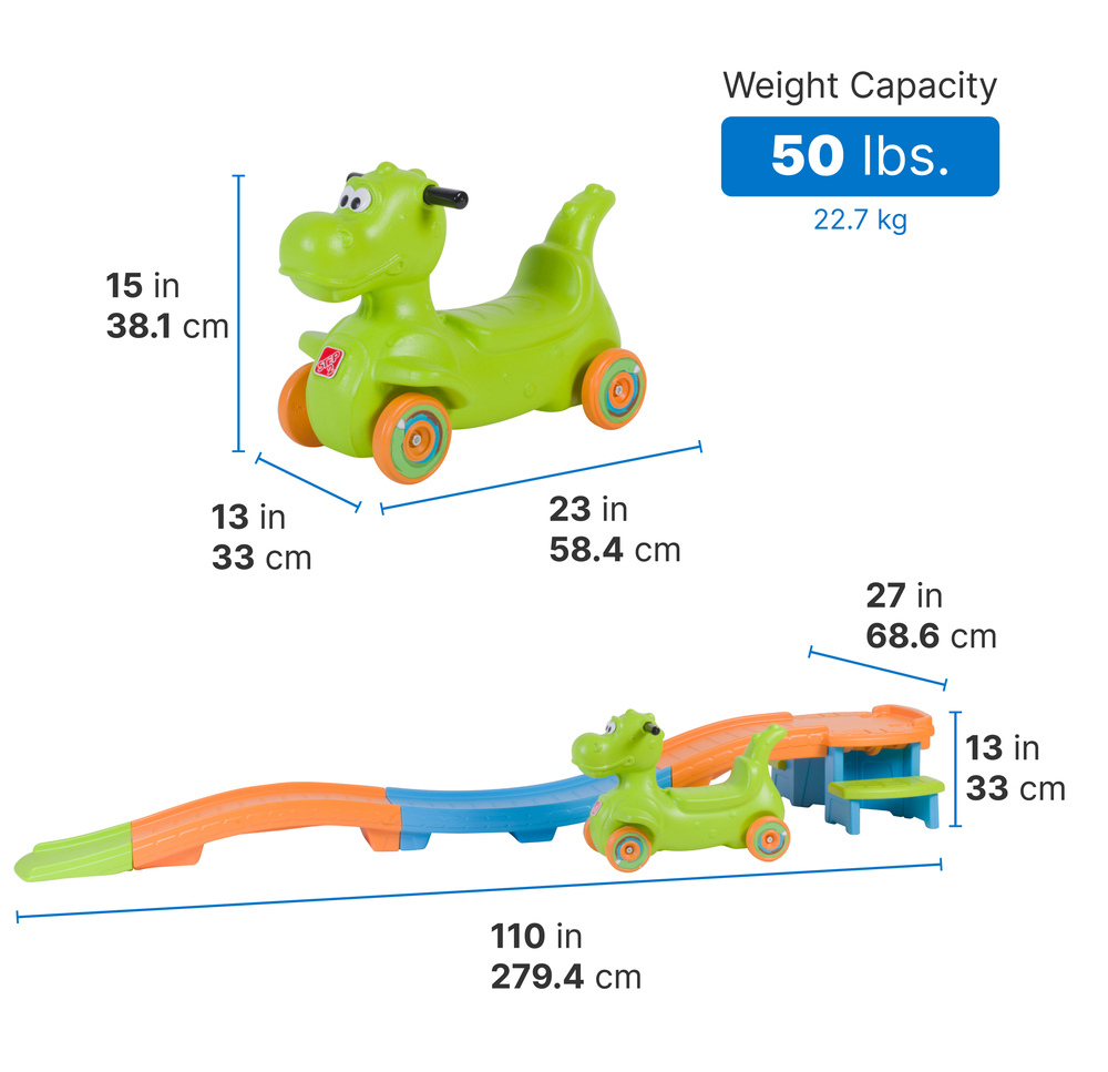 Step2 Dino Dash Up & Down Roller Coaster