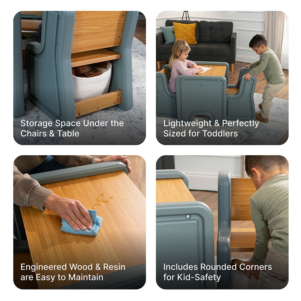 Step2 Harmony Table & Chairs Set - Sage Gray