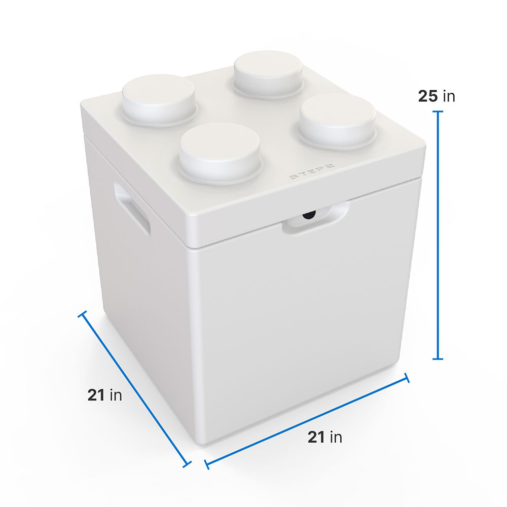 Step2 Contemporary Builders Toy Box - White