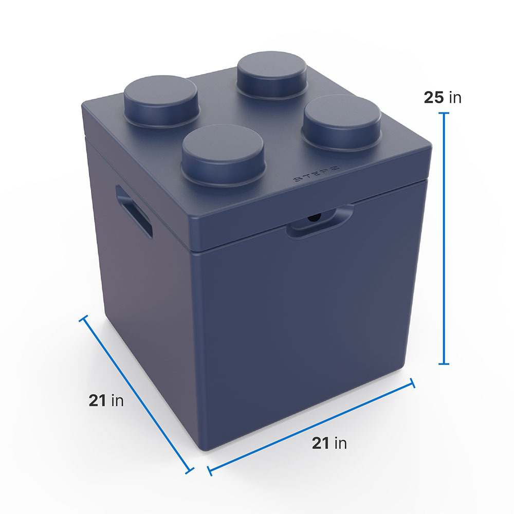 Step2 Contemporary Builders Toy Box - Denim Blue