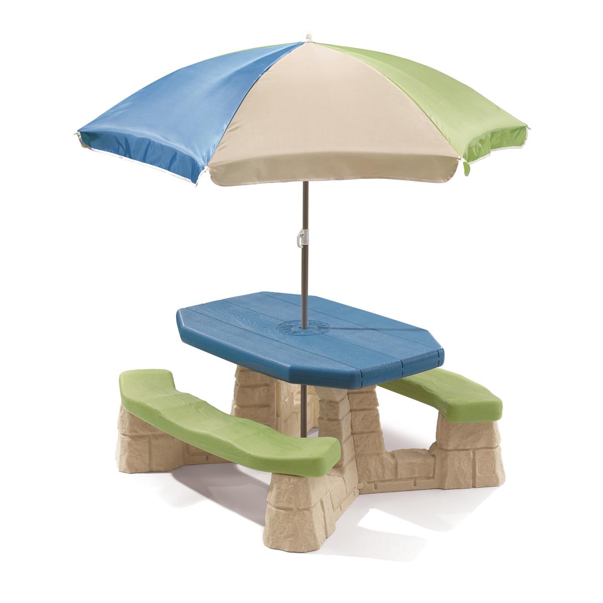 Step2 Naturally Playful Picnic Table with Umbrella- New Colours